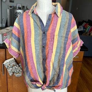 Multi-Color Stripe Cotton Top from Madewell.